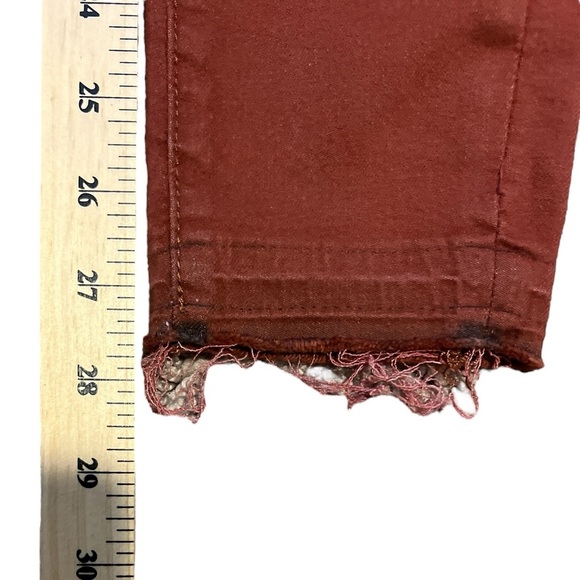 Articles of Society Rust Orange Raw Hem Skinny Jeans Women’s Size 24 - Picture 11 of 11
